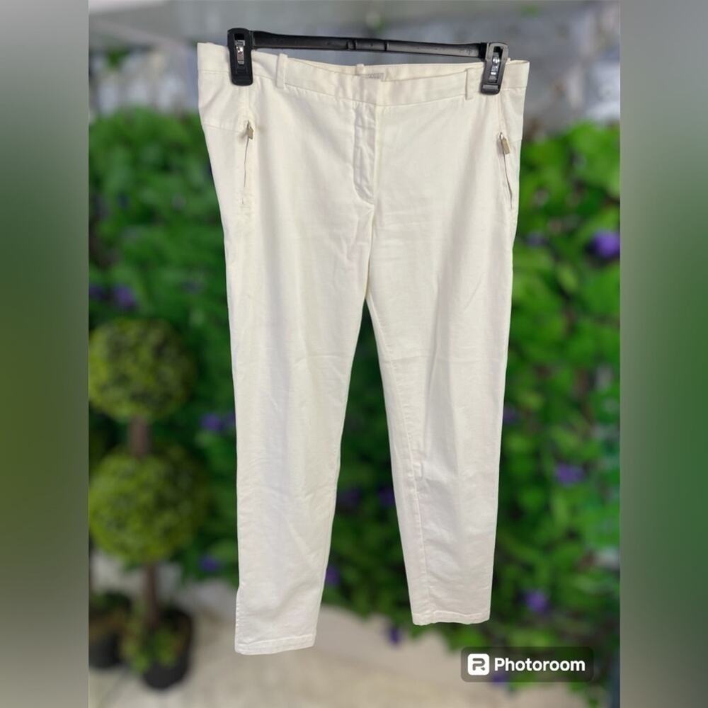 Fabiana Filippi Ivory Tapered Zip Trouser Pants Italy Women’s M / 38